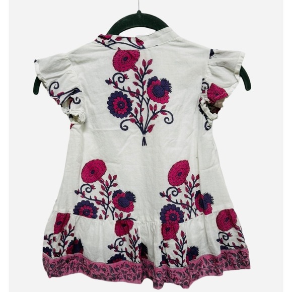 Victoria Dunn Toddler 100% Cotton Floral Dress Size 2T Baby Boho chic - Picture 2 of 4